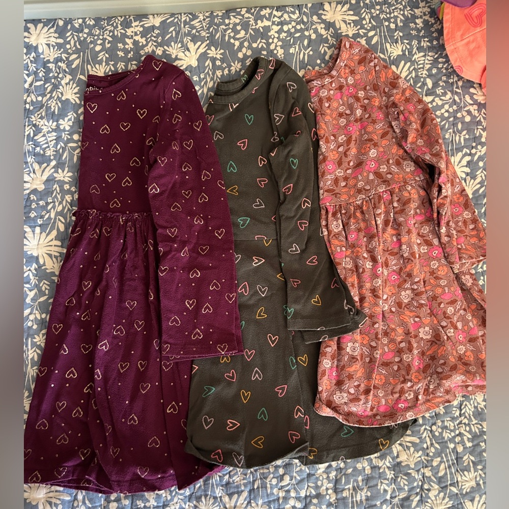 Set of 4T Long Sleeve Dresses (cat & jack)
